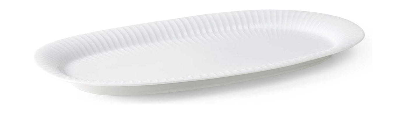 [product_category]-Kähler Hammershøi Oval Serving Plate 40x22.5 Cm, White-Kähler-5703779186948-692221-KAH-1