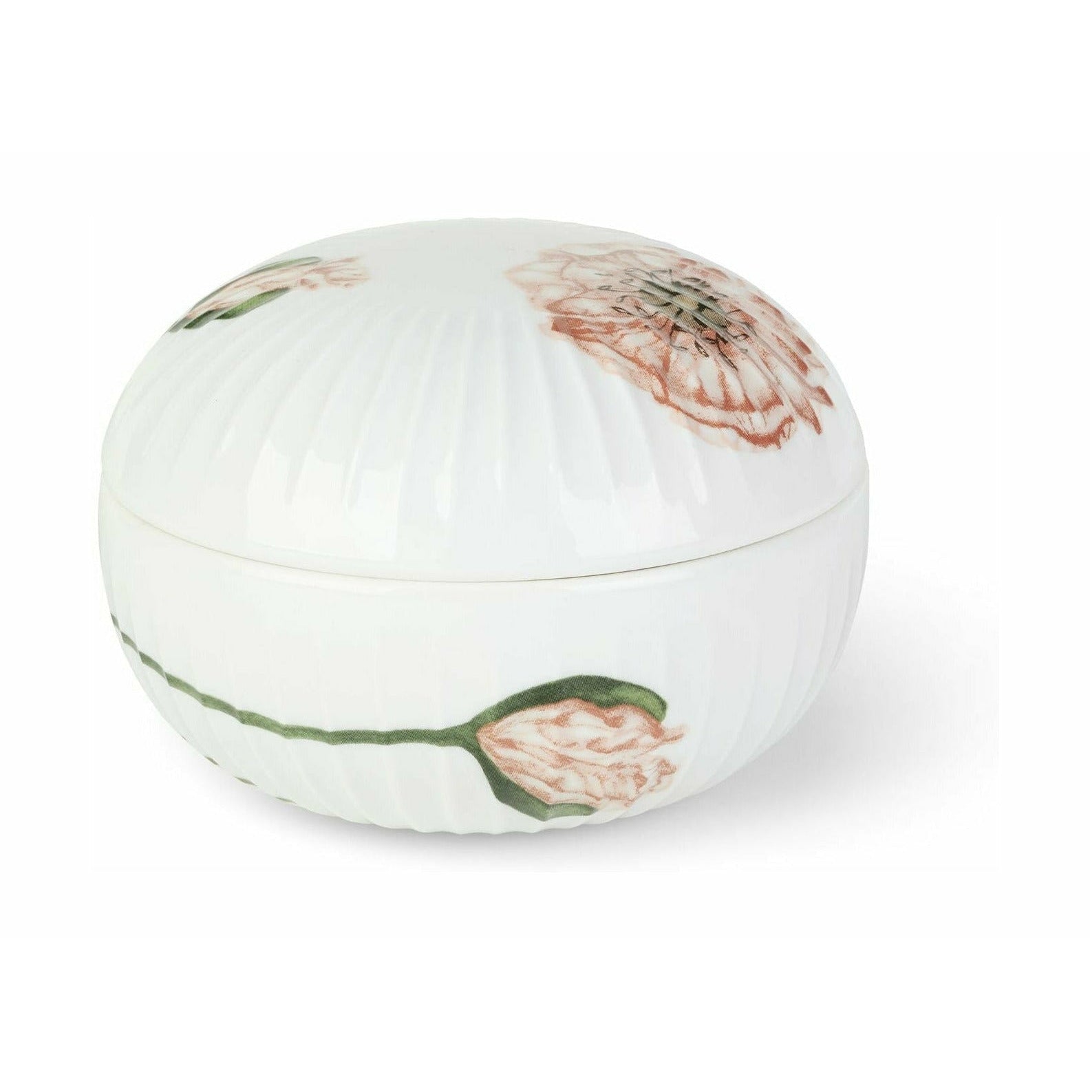 [product_category]-Kähler Hammershøi Poppy Bonbonniere ø12 Cm, White With Decoration-Kähler-5703779186351-693014-KAH-1