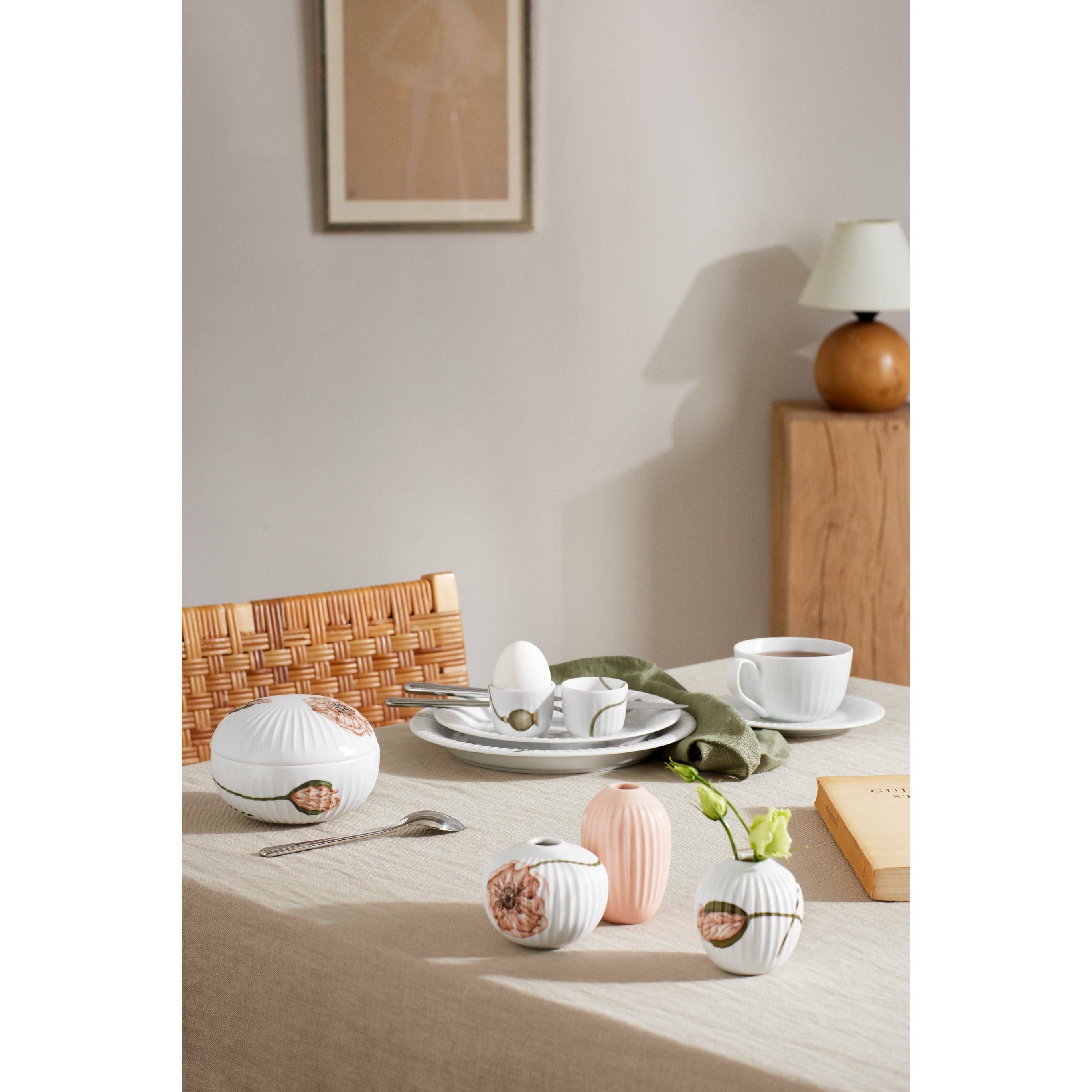 [product_category]-Kähler Hammershøi Poppy Bonbonniere ø12 Cm, White With Decoration-Kähler-5703779186351-693014-KAH-5