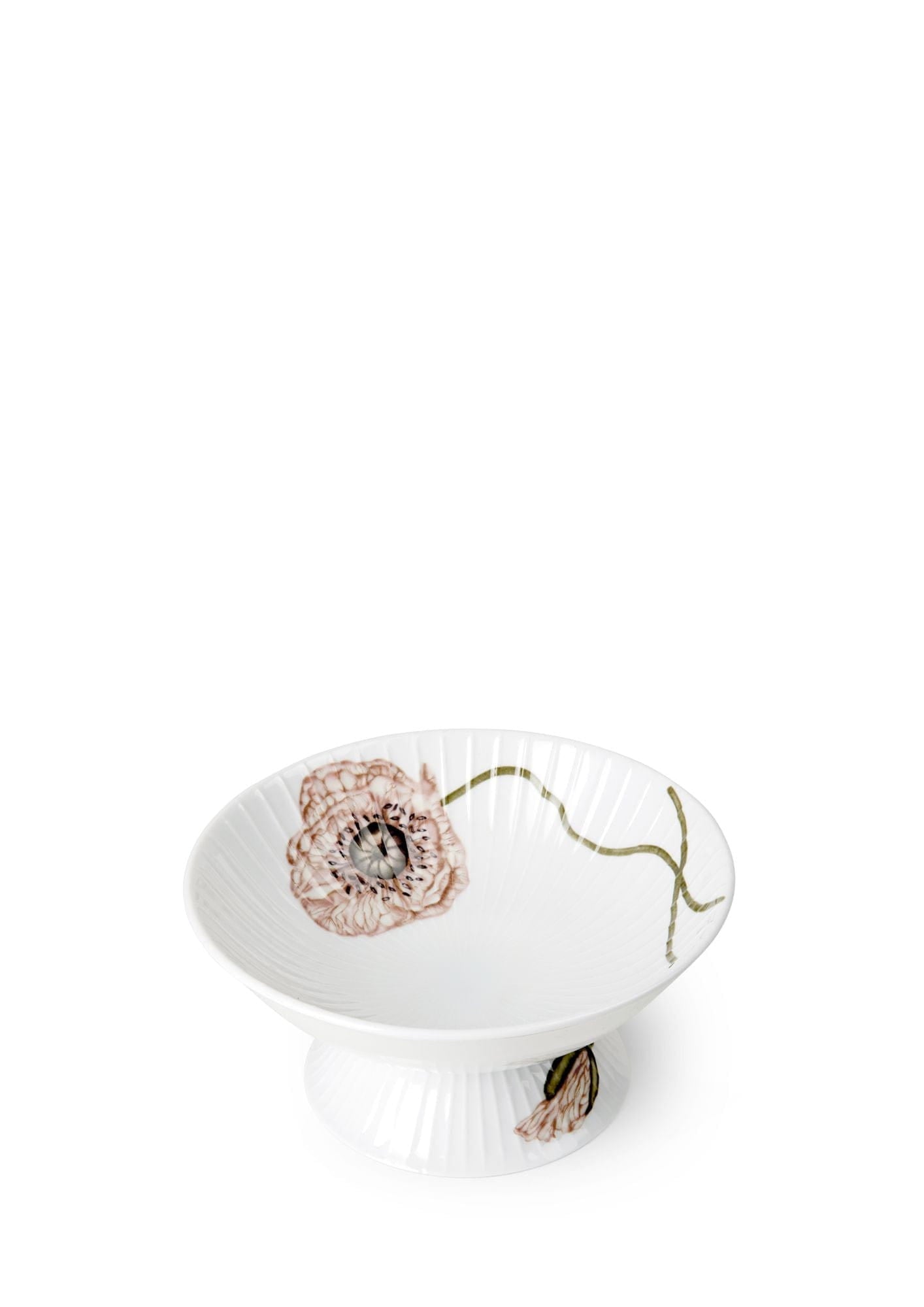 [product_category]-Kähler Hammershøi Poppy Bowl On Foot ø16 Cm, White With Decoration-Kähler-5703779186924-692266-KAH-2