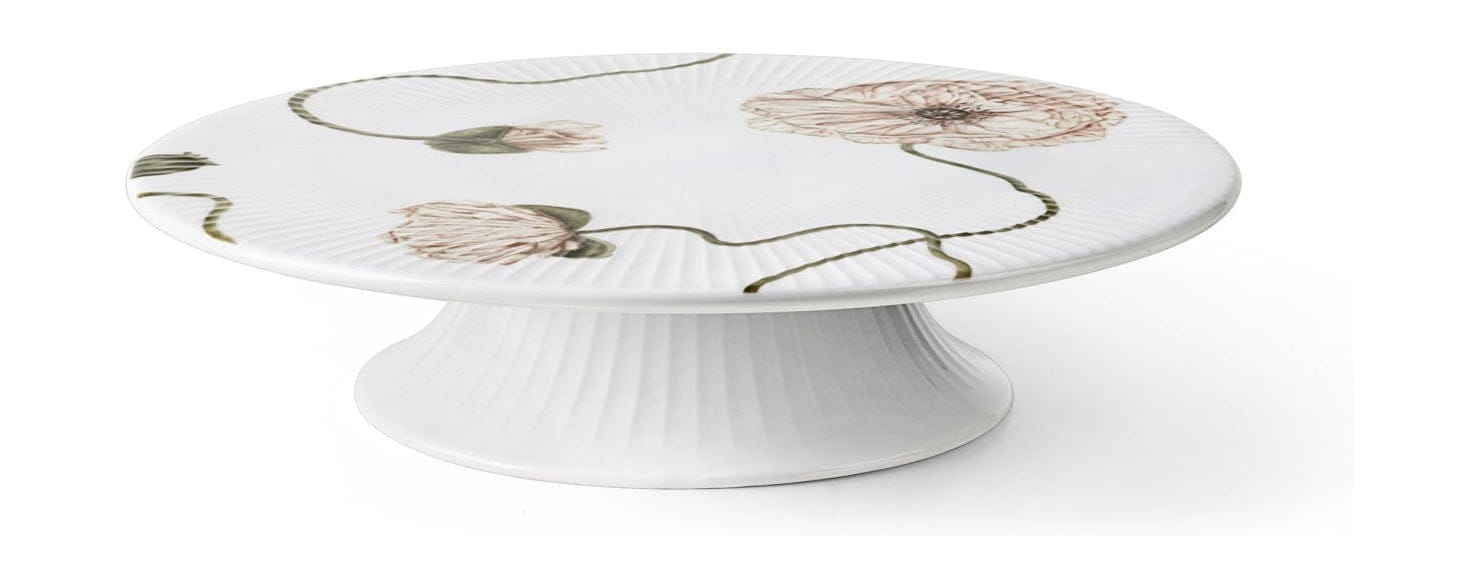 [product_category]-Kähler Hammershøi Poppy Cake Plate ø30 Cm, White With Decoration-Kähler-5703779186931-692267-KAH-1