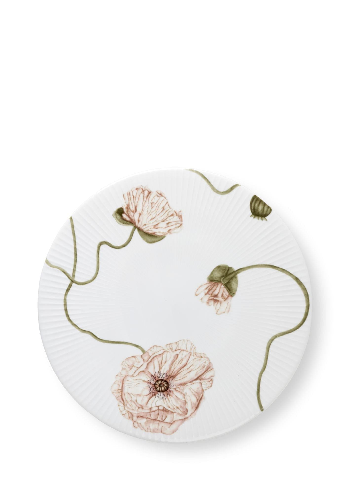 [product_category]-Kähler Hammershøi Poppy Cake Plate ø30 Cm, White With Decoration-Kähler-5703779186931-692267-KAH-2