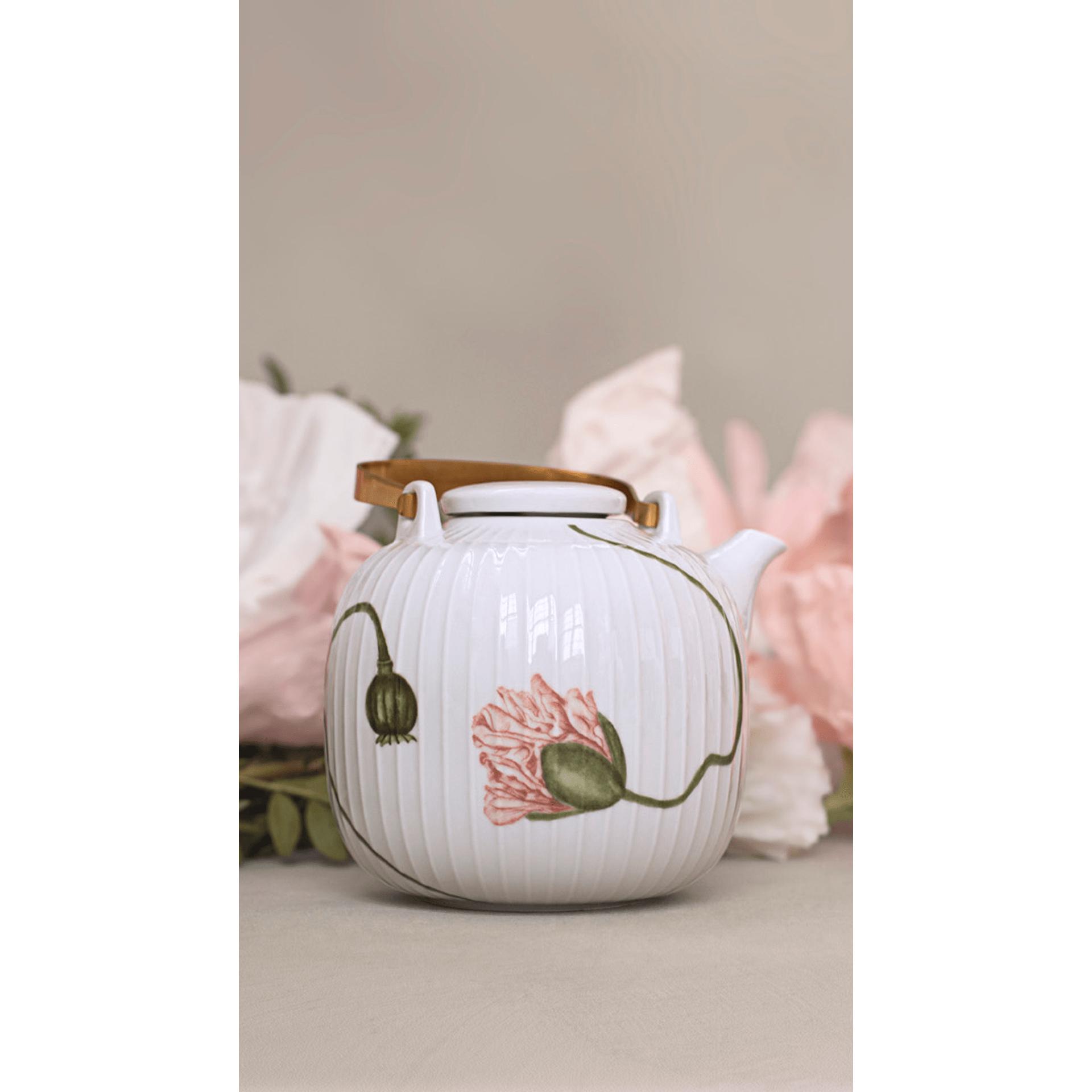 [product_category]-Kähler Hammershøi Poppy Hammershøi Teapot 1.2 L, White With Decoration-Kähler-5703779183824-692298-KAE-3