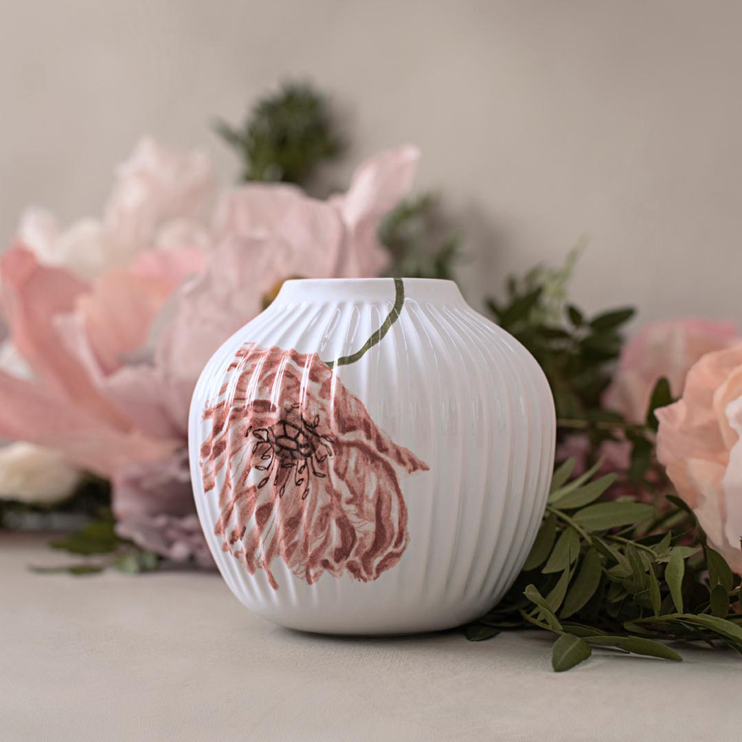 [product_category]-Kähler Hammershøi Poppy Vase 13 Cm, White With Decoration-Kähler-5703779184692-693018-KAE-4