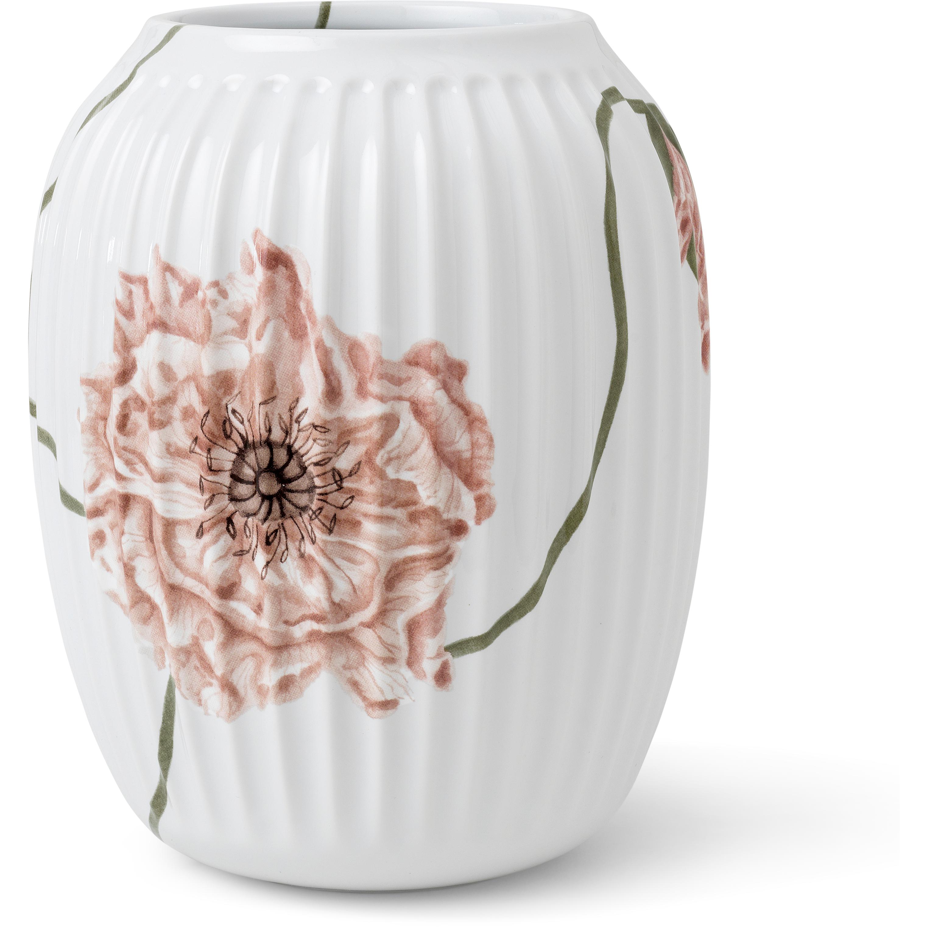 [product_category]-Kähler Hammershøi Poppy Vase 21 Cm, White With Decoration-Kähler-5703779184708-693019-KAE-1