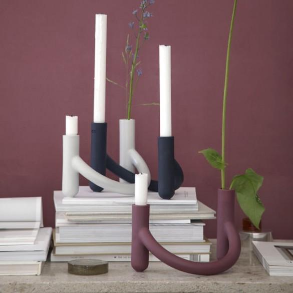 Kähler Nellemann Candle Holder, Plum