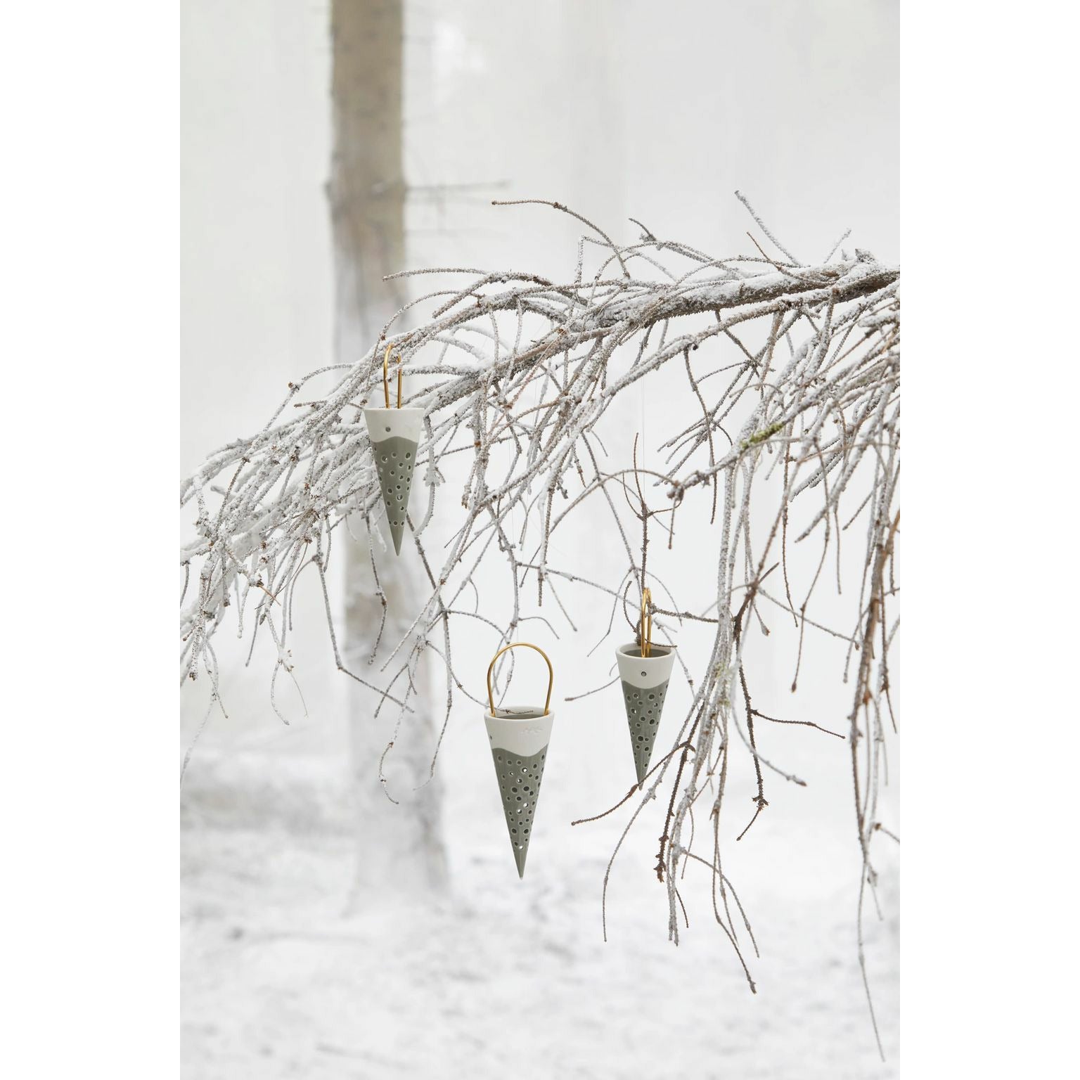 Kähler Nobili Christmas Pit Behind 5x18 Cm, Olive Green