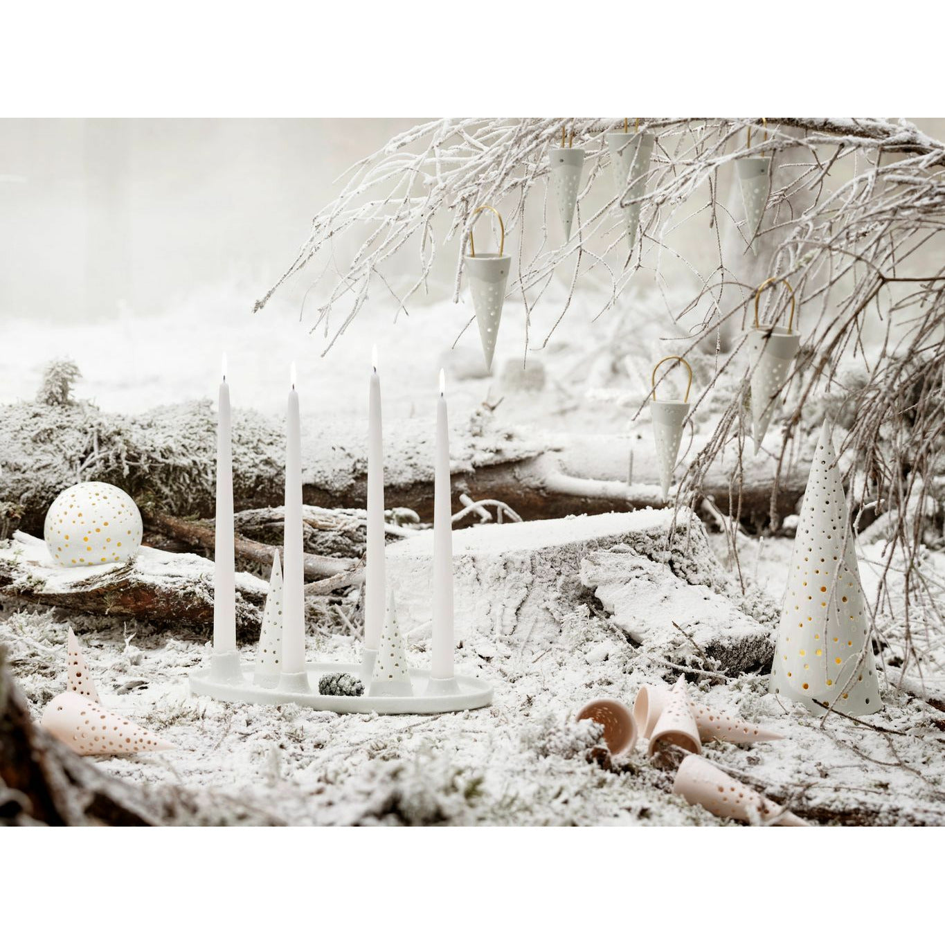 [product_category]-Kähler Nobili Christmas Timmer 4.5x15.5 Cm, Snow White-Kähler-5703779185255-692781-KAE-3