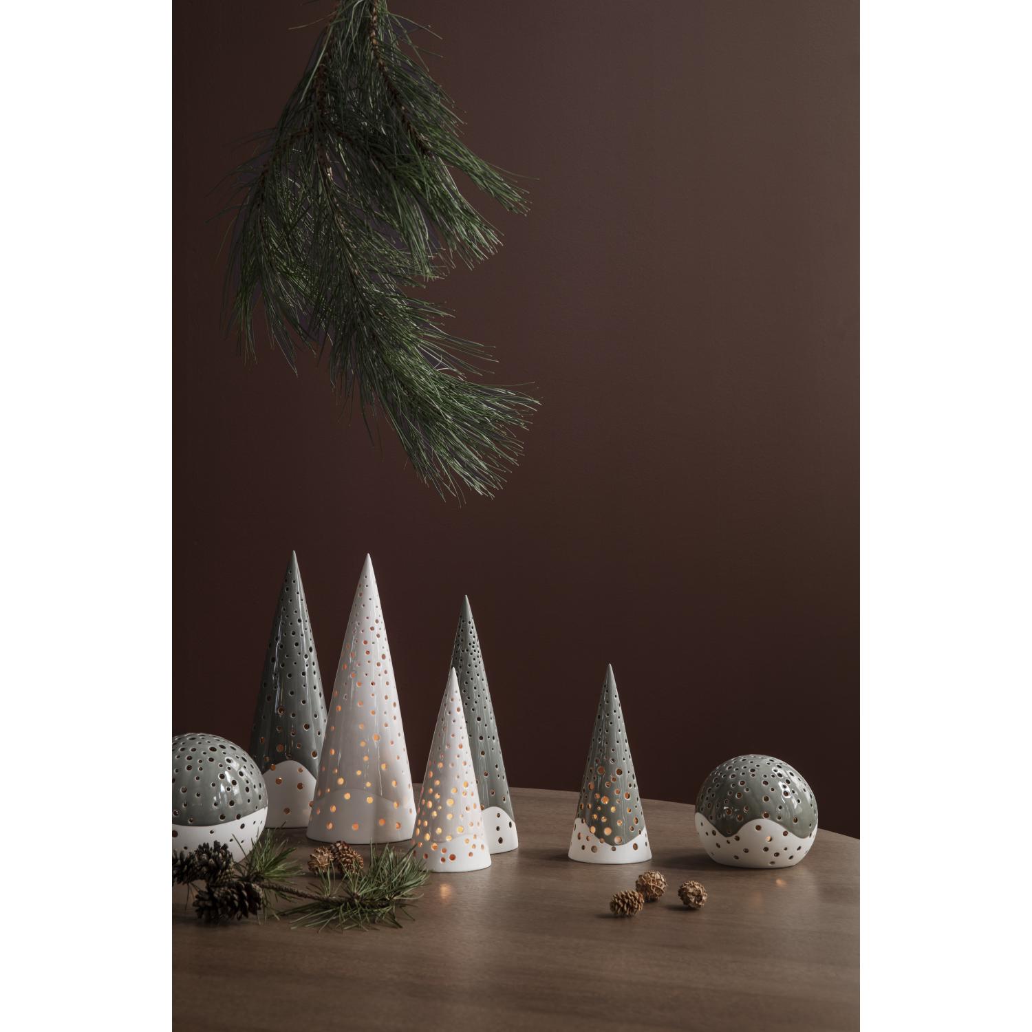 Kähler Nobili -Tealight Holder Ø14 cm olivově zelená