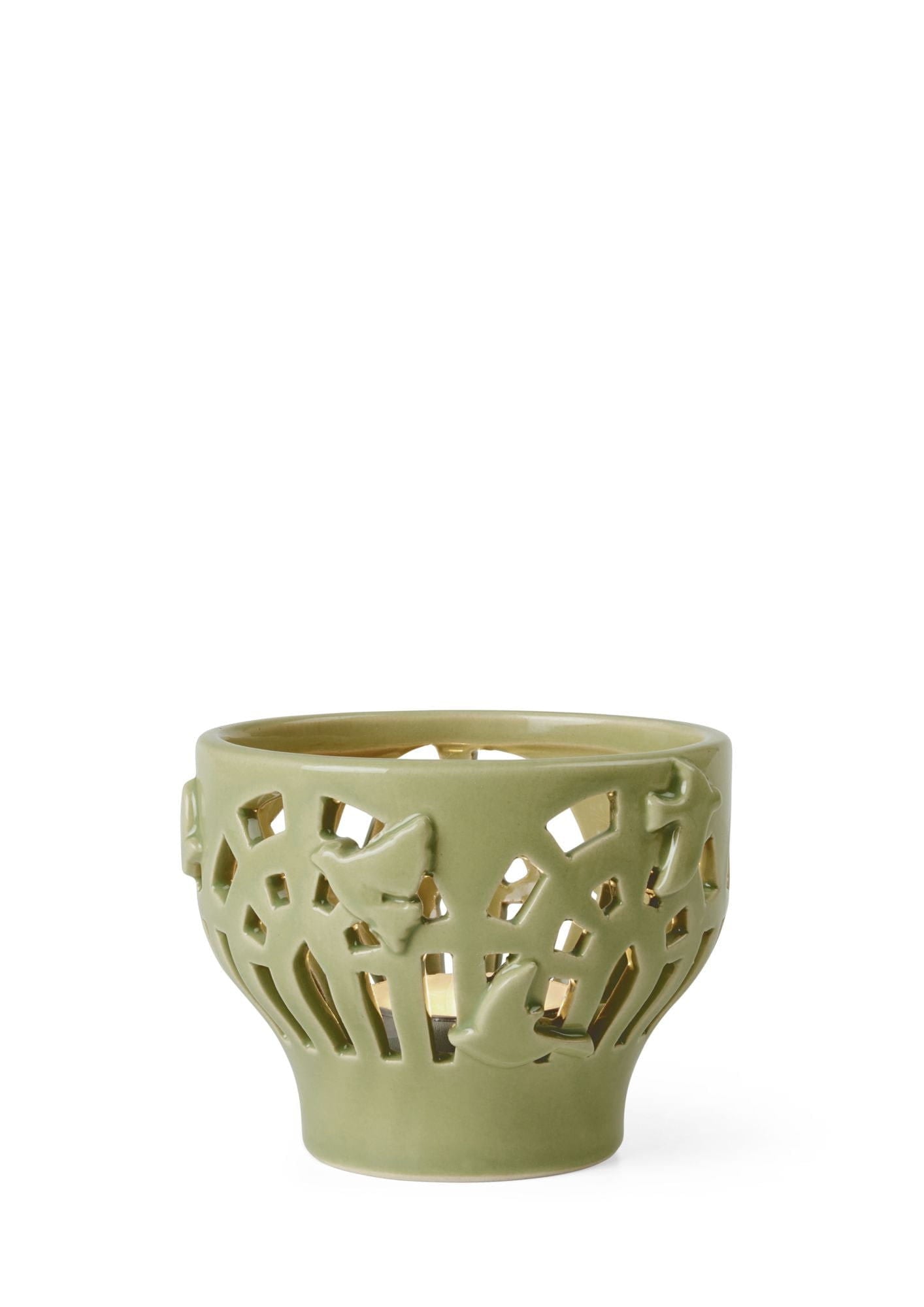 [product_category]-Kähler Orangery Tealight Holder ø9.5 Cm, Spring Leaf-Kähler-5703779187969-691207-KAH-2