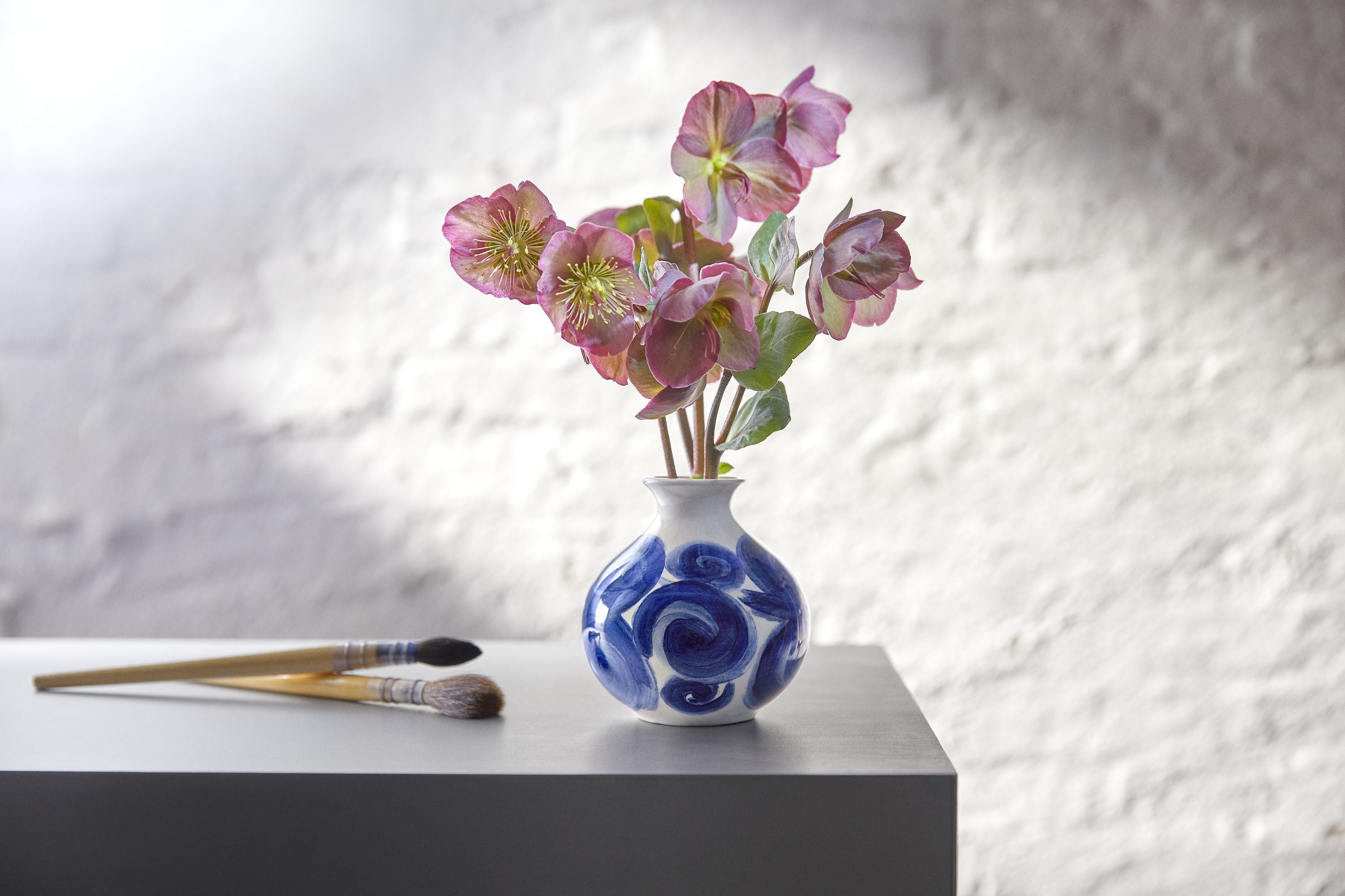 [product_category]-Kähler Tulle Vase H10.5 Cm Blue-Kähler-5703779187198-695010-KAH-4