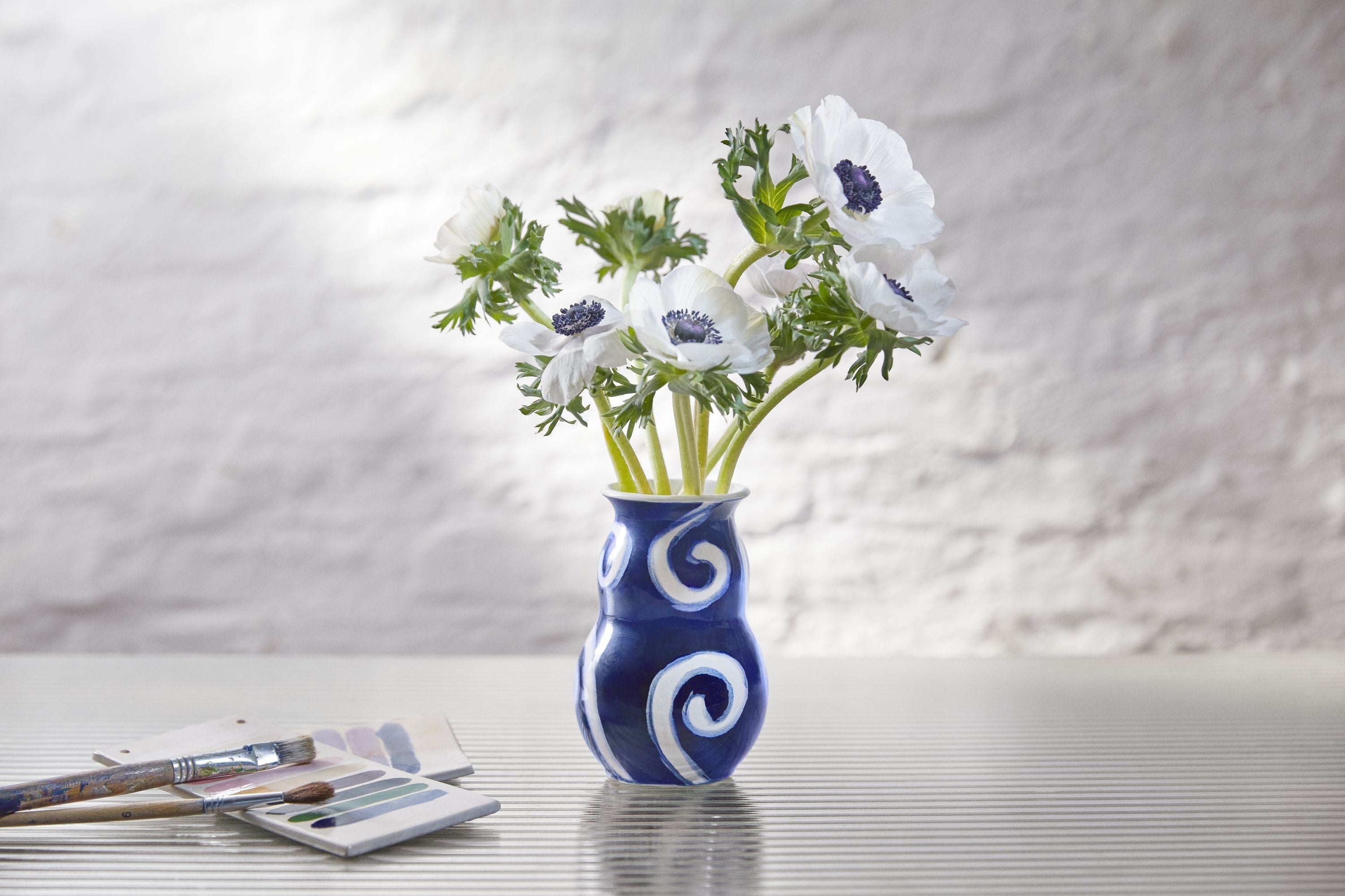 [product_category]-Kähler Tulle Vase H13 Cm Blue-Kähler-5703779187211-695012-KAH-6