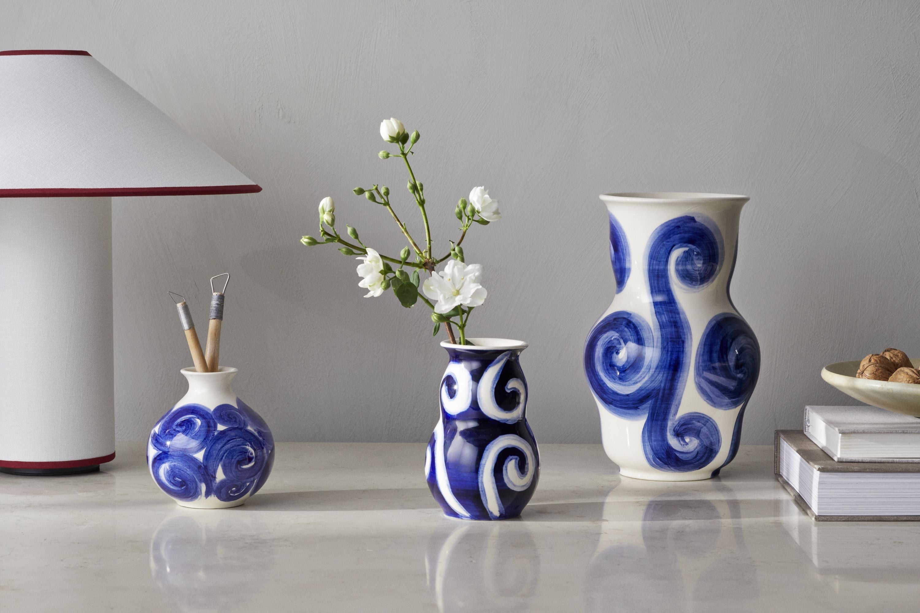 [product_category]-Kähler Tulle Vase H13 Cm Blue-Kähler-5703779187211-695012-KAH-9