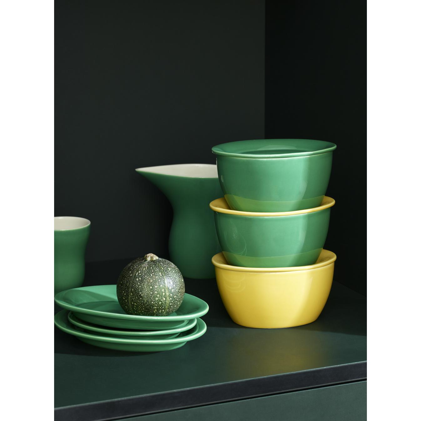 [product_category]-Kähler Ursula Oval Plate 18x13 Dark Green-Kähler-5703779183305-691987-KAH-4