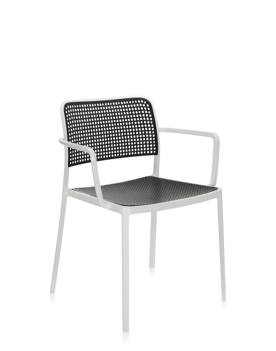 [product_category]-Kartell Audrey Armchair, White/Black-Kartell-8058967070996-05876B2-KAR-2