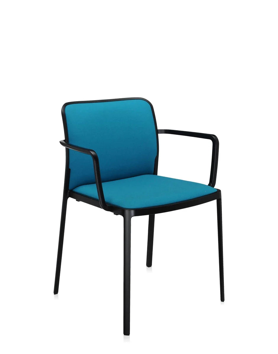 [product_category]-Kartell Audrey Soft Armchair, Black/Teal Blue-Kartell-8058967161892-05976NR-KAR-2