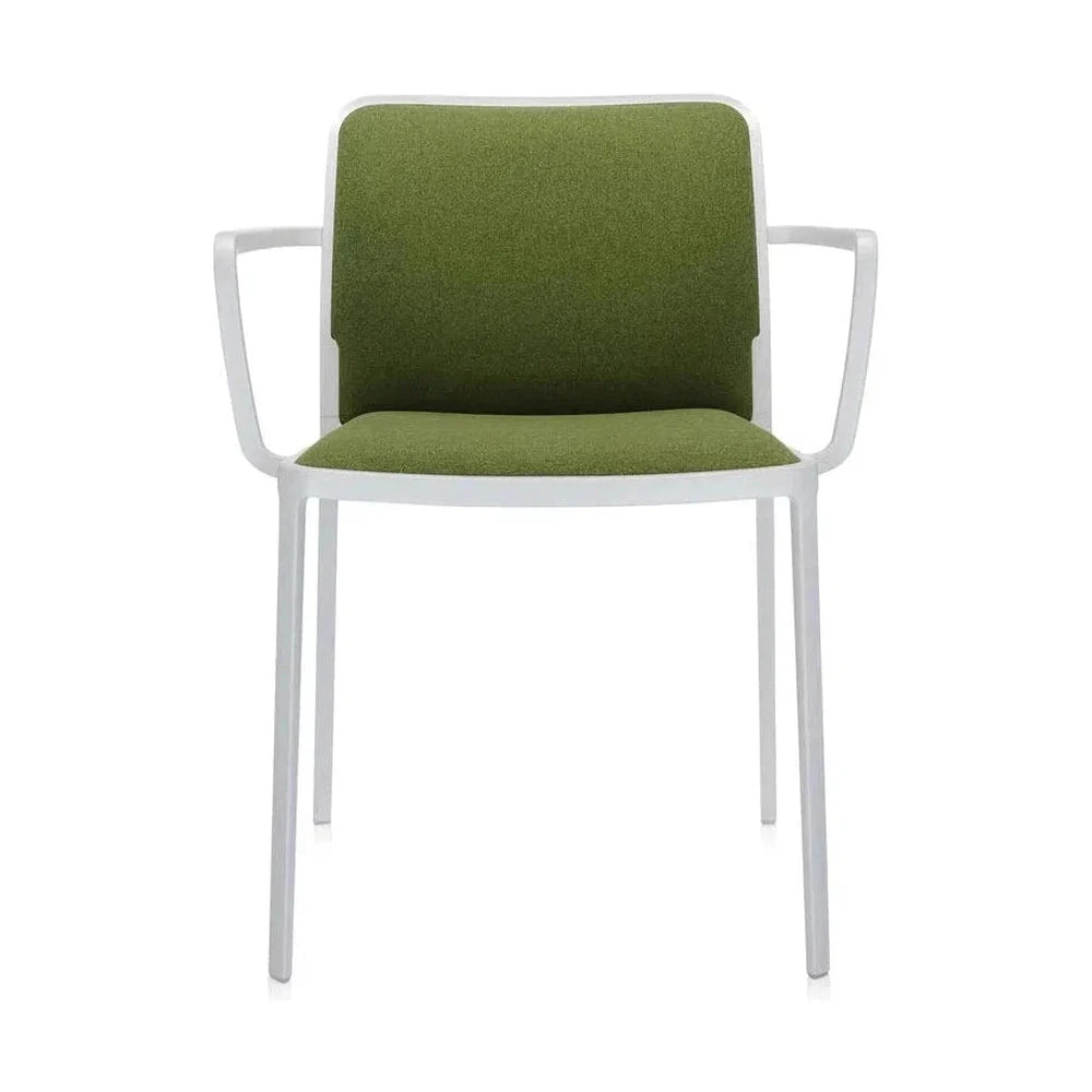 [product_category]-Kartell Audrey Soft Armchair, White/Green-Kartell-8058967162219-05976BS-KAR-1
