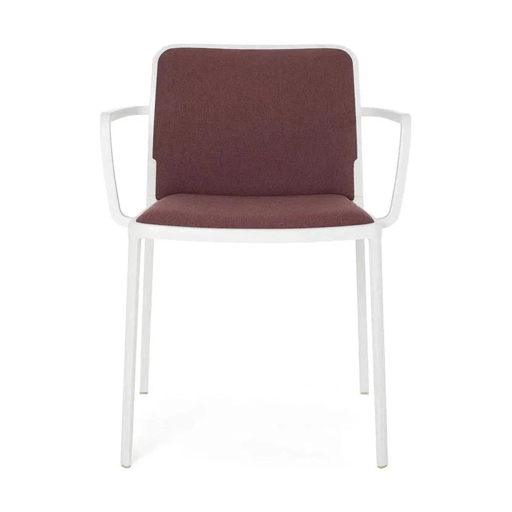 [product_category]-Kartell Audrey Soft Noma Armchair, White/Brick Red-Kartell-8058967313819-05976B3-KAR-1