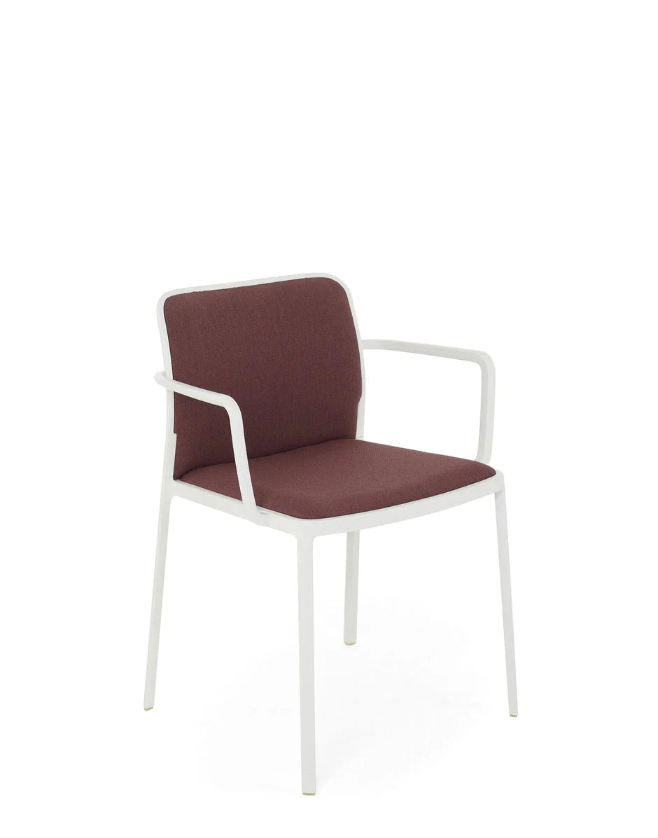 [product_category]-Kartell Audrey Soft Noma Armchair, White/Brick Red-Kartell-8058967313819-05976B3-KAR-2