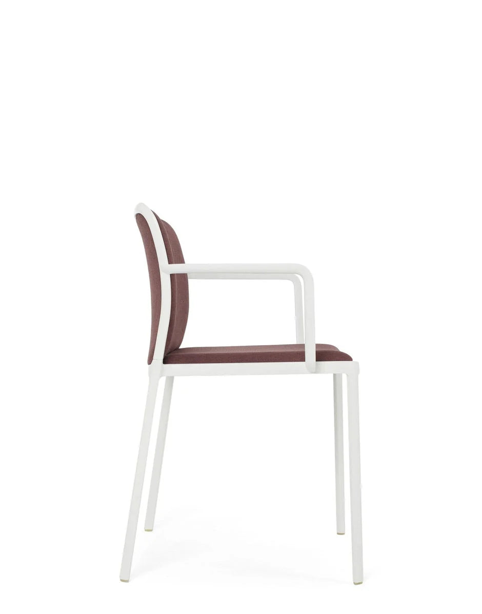 [product_category]-Kartell Audrey Soft Noma Armchair, White/Brick Red-Kartell-8058967313819-05976B3-KAR-3