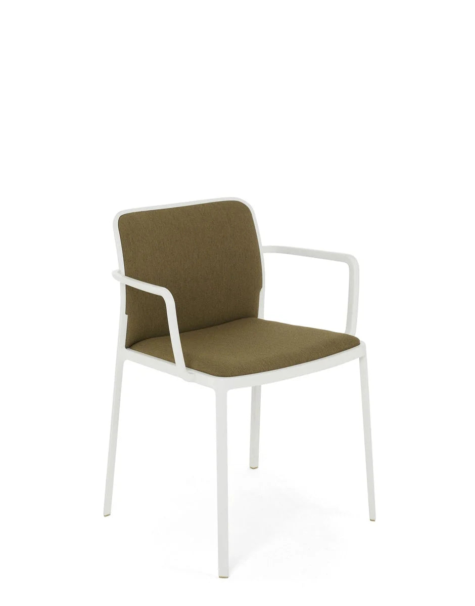 [product_category]-Kartell Audrey Soft Noma Armchair, White/Mustard-Kartell-8058967313765-05976B2-KAR-2