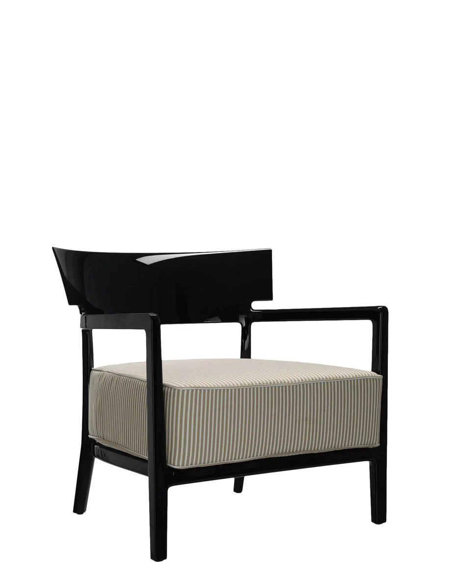 [product_category]-Kartell Cara Outdoor Armchair, Black/Beige-Kartell-8058967288438-058444I-KAR-2