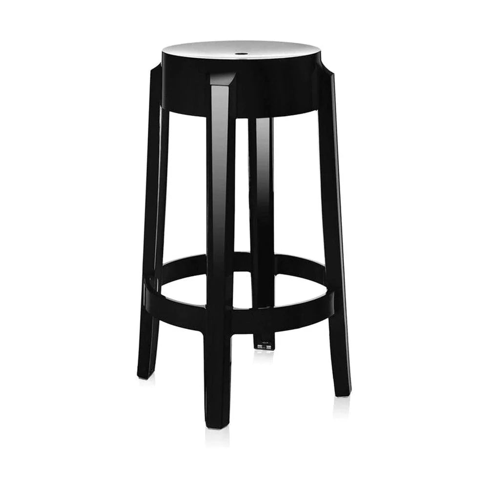 [product_category]-Kartell Charles Ghost Stool 65 Cm, Black-Kartell-8034105782662-04898E6-KAR-1