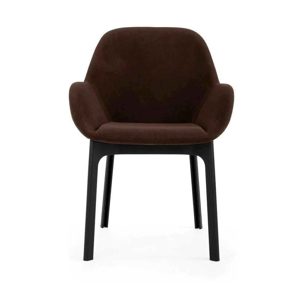 [product_category]-Kartell Clap Aquaclean Armchair, Black/Brick Red-Kartell-8058967313246-04187N2-KAR-1