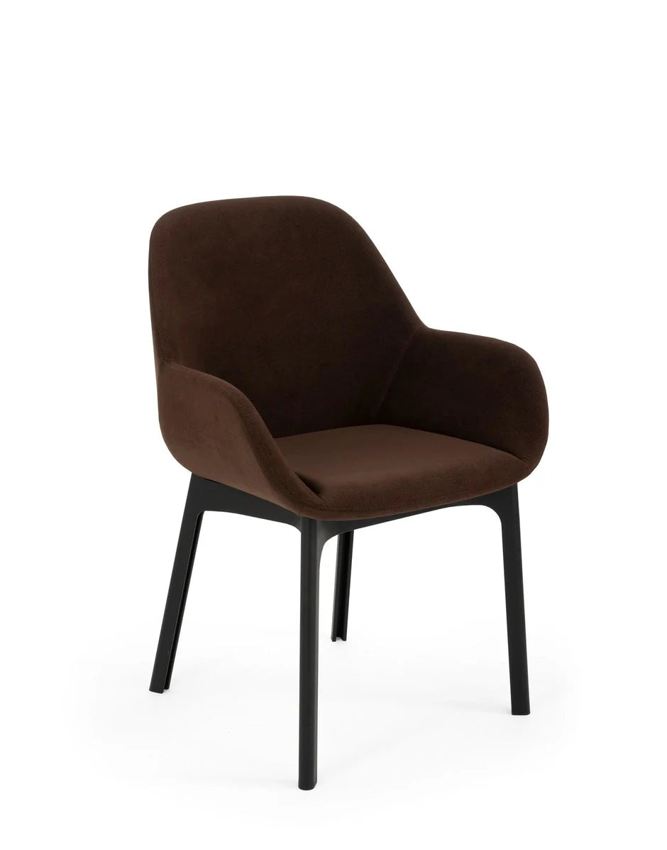 [product_category]-Kartell Clap Aquaclean Armchair, Black/Brick Red-Kartell-8058967313246-04187N2-KAR-2