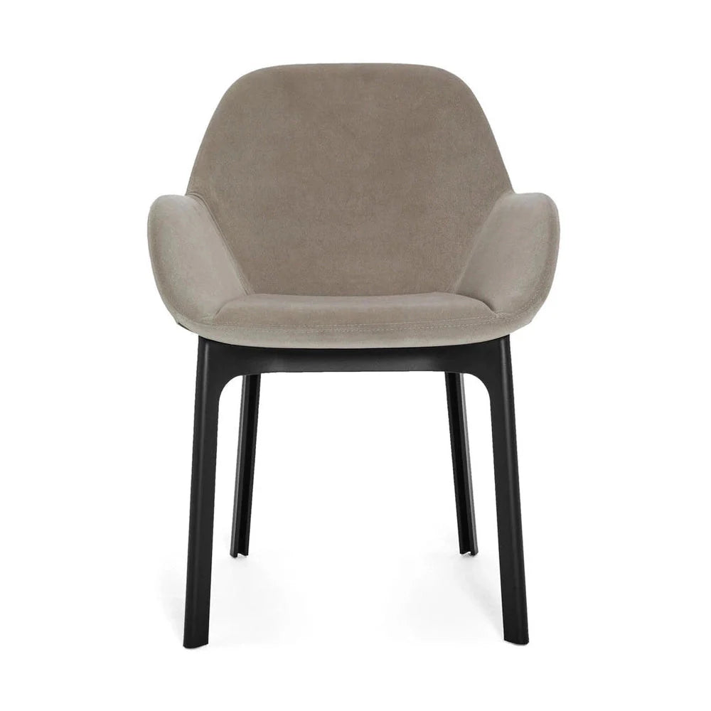 [product_category]-Kartell Clap Aquaclean Armchair, Black/Ecru-Kartell-8058967313222-04187N1-KAR-1