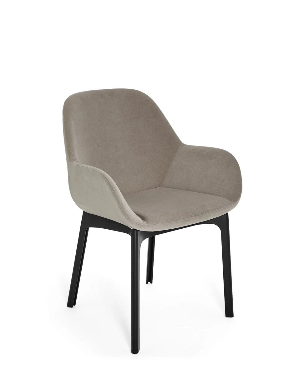 [product_category]-Kartell Clap Aquaclean Armchair, Black/Ecru-Kartell-8058967313222-04187N1-KAR-2