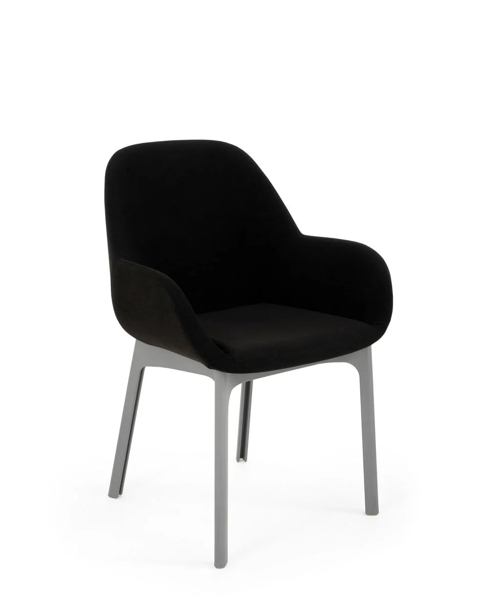 [product_category]-Kartell Clap Aquaclean Armchair, Grey/Black-Kartell-8058967313147-04187G3-KAR-2