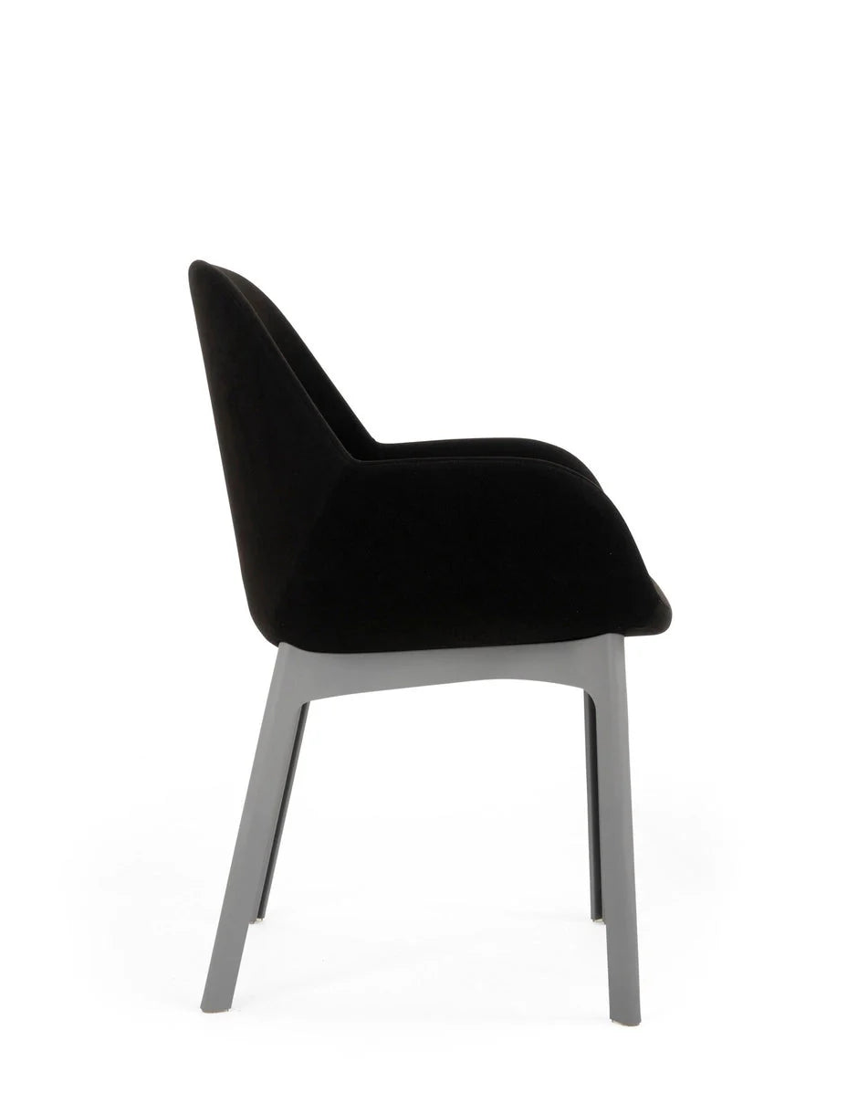 [product_category]-Kartell Clap Aquaclean Armchair, Grey/Black-Kartell-8058967313147-04187G3-KAR-3
