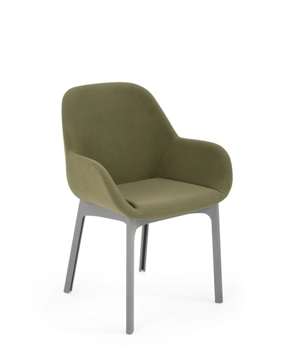 [product_category]-Kartell Clap Aquaclean Armchair, Grey/Green-Kartell-8058967313161-04187G4-KAR-2