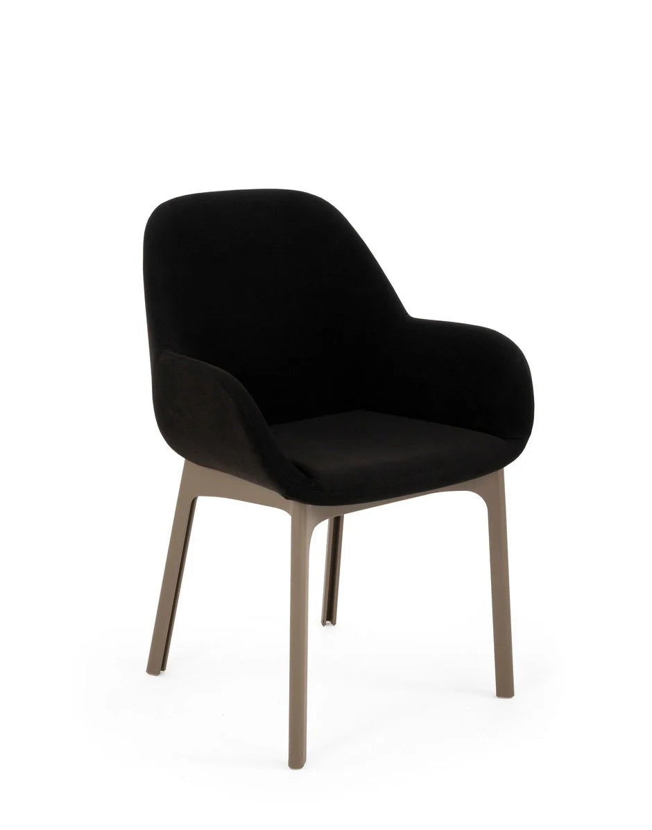 [product_category]-Kartell Clap Aquaclean Armchair, Taupe/Black-Kartell-8058967313024-04187T3-KAR-2