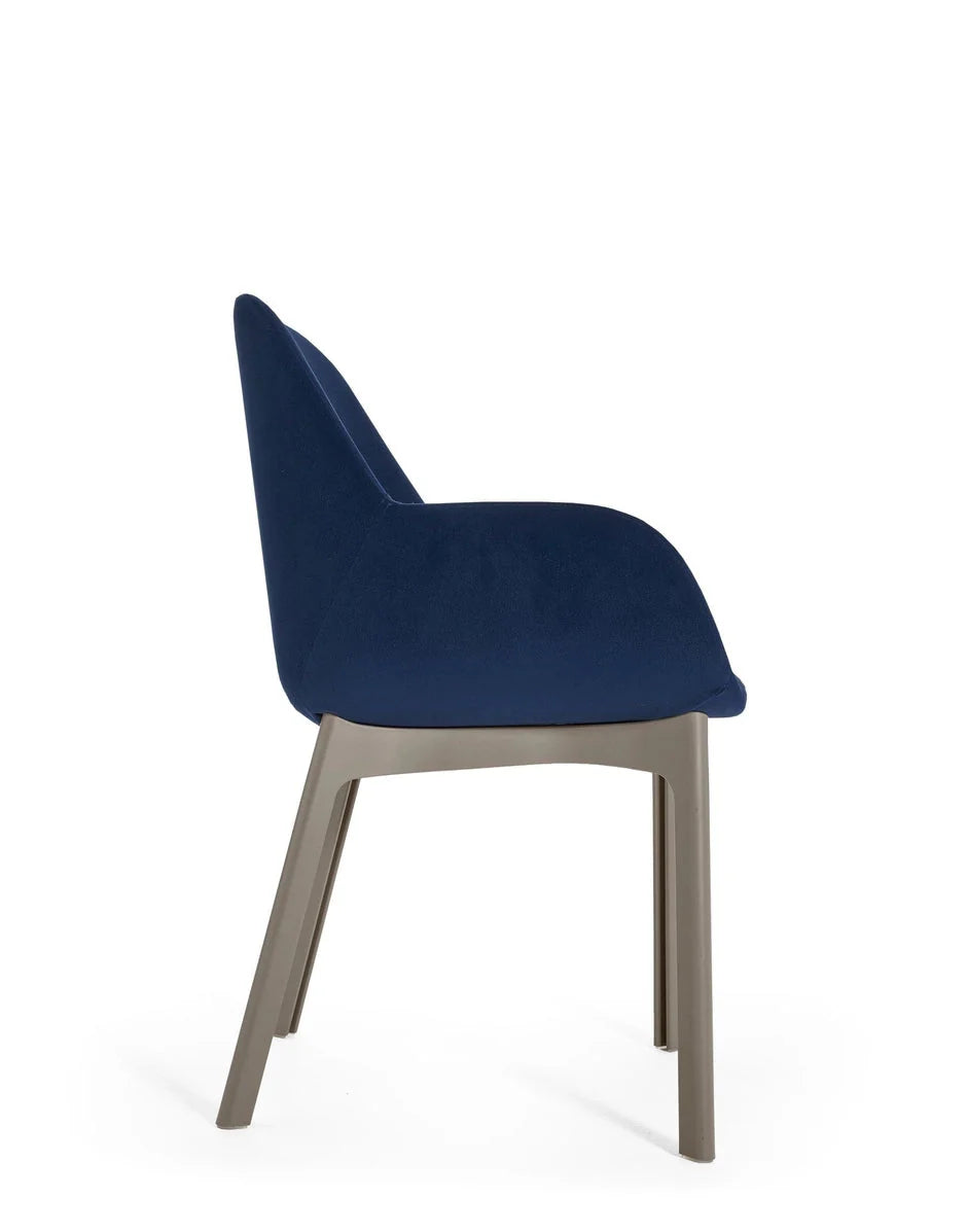 [product_category]-Kartell Clap Aquaclean Armchair, Taupe/Blue-Kartell-8058967313086-04187T6-KAR-3
