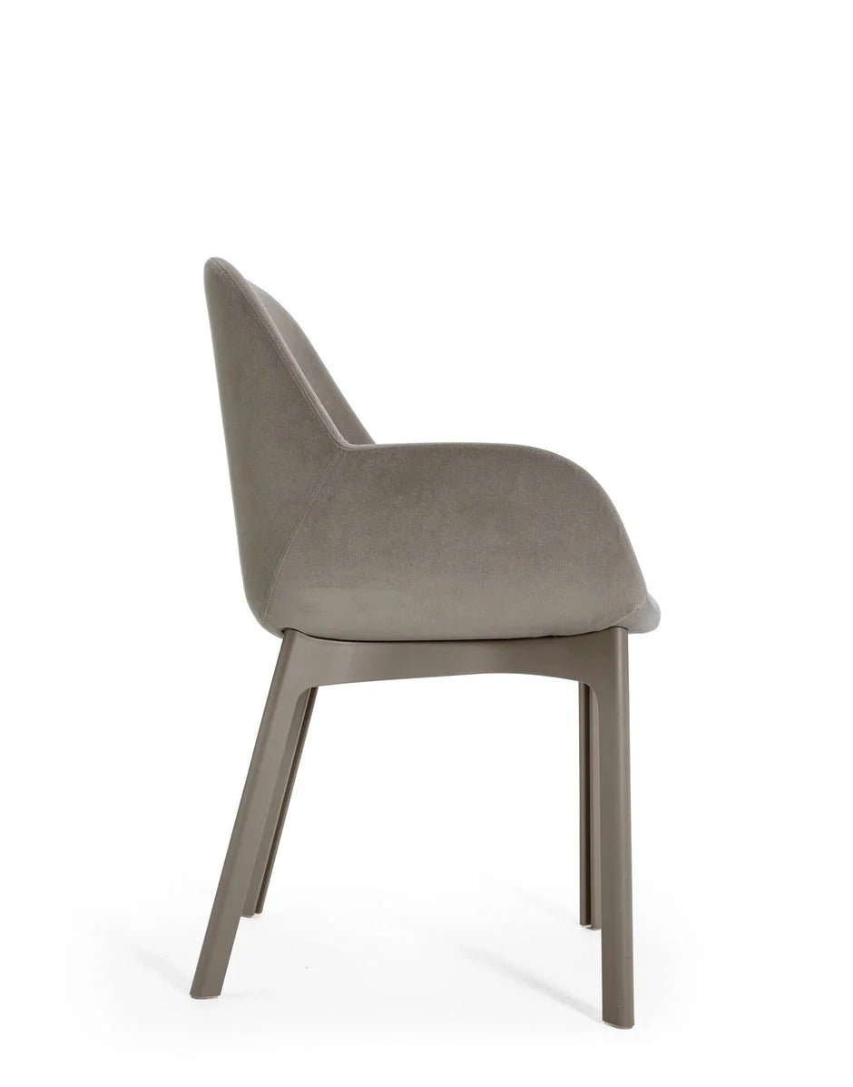 [product_category]-Kartell Clap Aquaclean Armchair, Taupe/Ecru-Kartell-8058967312980-04187T1-KAR-3
