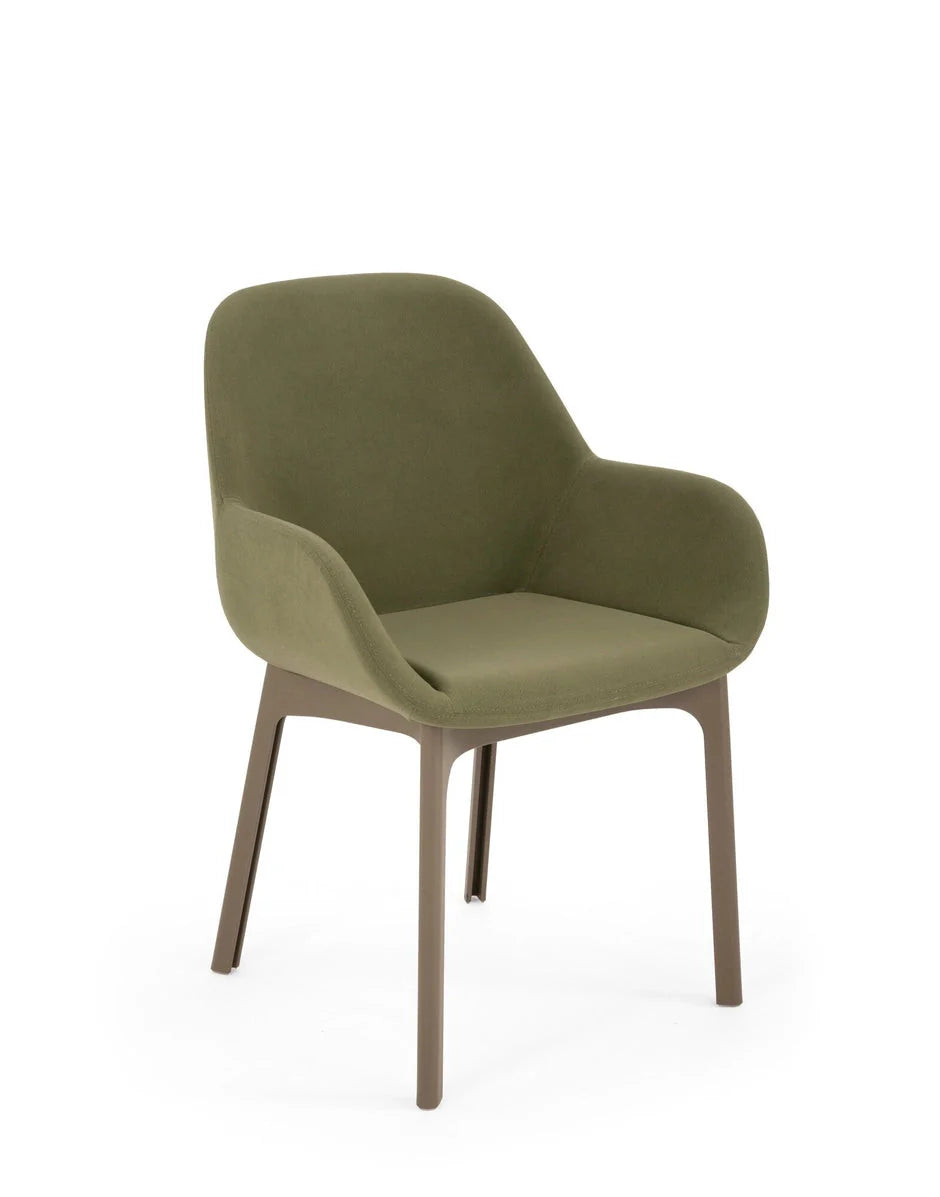 [product_category]-Kartell Clap Aquaclean Armchair, Taupe/Green-Kartell-8058967313048-04187T4-KAR-2