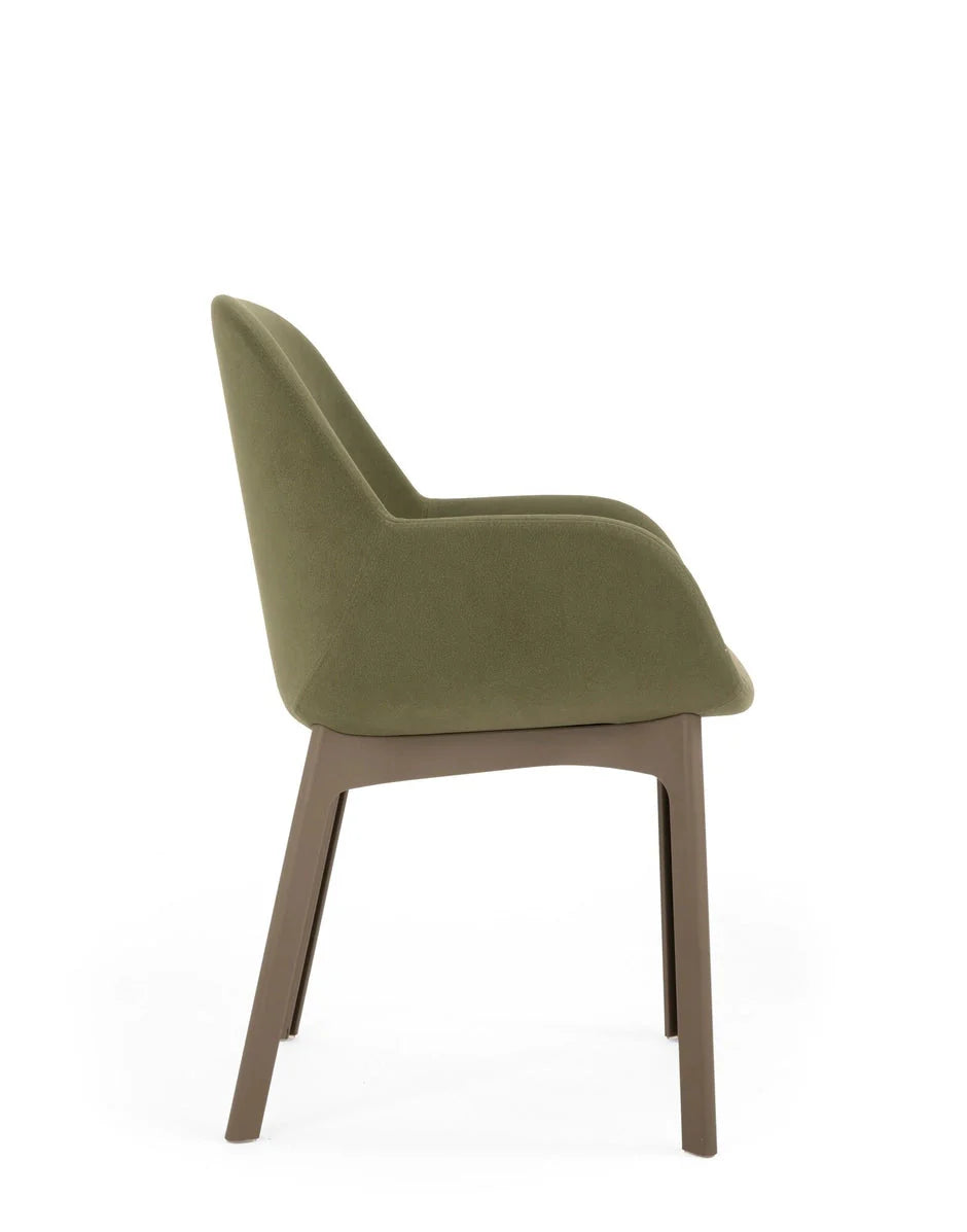 [product_category]-Kartell Clap Aquaclean Armchair, Taupe/Green-Kartell-8058967313048-04187T4-KAR-3