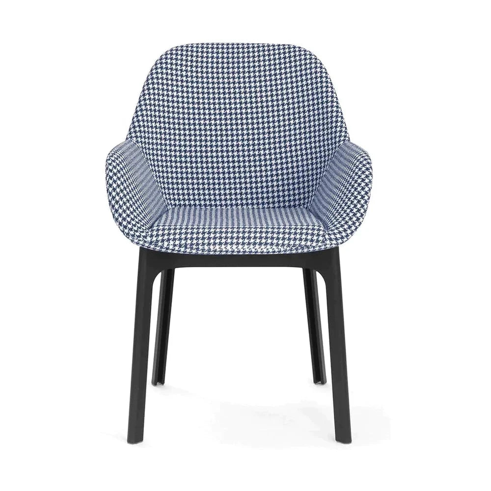 [product_category]-Kartell Clap Armchair, Black/Houndstooth Blue-Kartell-8058967287684-04182NE-KAR-8
