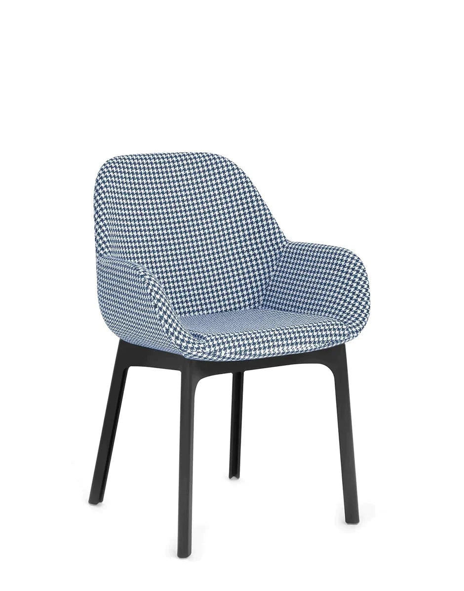 [product_category]-Kartell Clap Armchair, Black/Houndstooth Blue-Kartell-8058967287684-04182NE-KAR-9