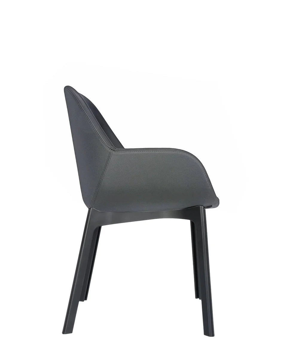 [product_category]-Kartell Clap Pvc Armchair, Black/Dark Grey-Kartell-8058967203516-04183NG-KAR-3