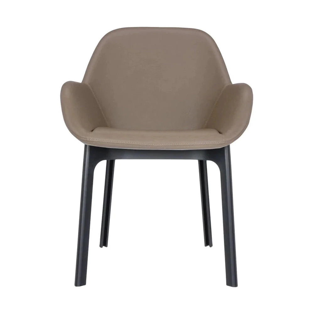 [product_category]-Kartell Clap Pvc Armchair, Black/Taupe-Kartell-8058967203554-04183NT-KAR-1