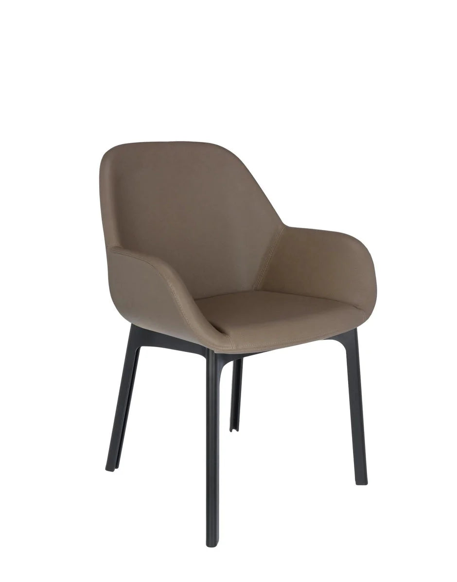 [product_category]-Kartell Clap Pvc Armchair, Black/Taupe-Kartell-8058967203554-04183NT-KAR-2