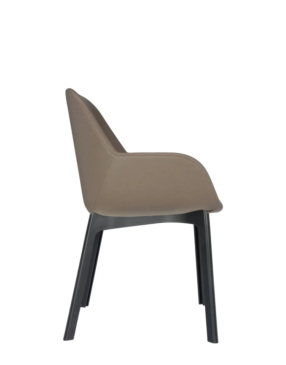[product_category]-Kartell Clap Pvc Armchair, Black/Taupe-Kartell-8058967203554-04183NT-KAR-3