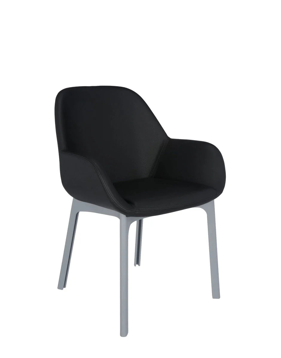 [product_category]-Kartell Clap Pvc Armchair, Grey/Glossy Black-Kartell-8058967203394-04183GN-KAR-2