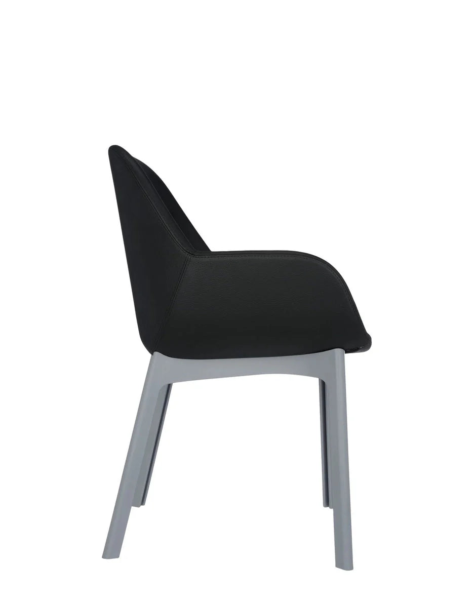 [product_category]-Kartell Clap Pvc Armchair, Grey/Glossy Black-Kartell-8058967203394-04183GN-KAR-3