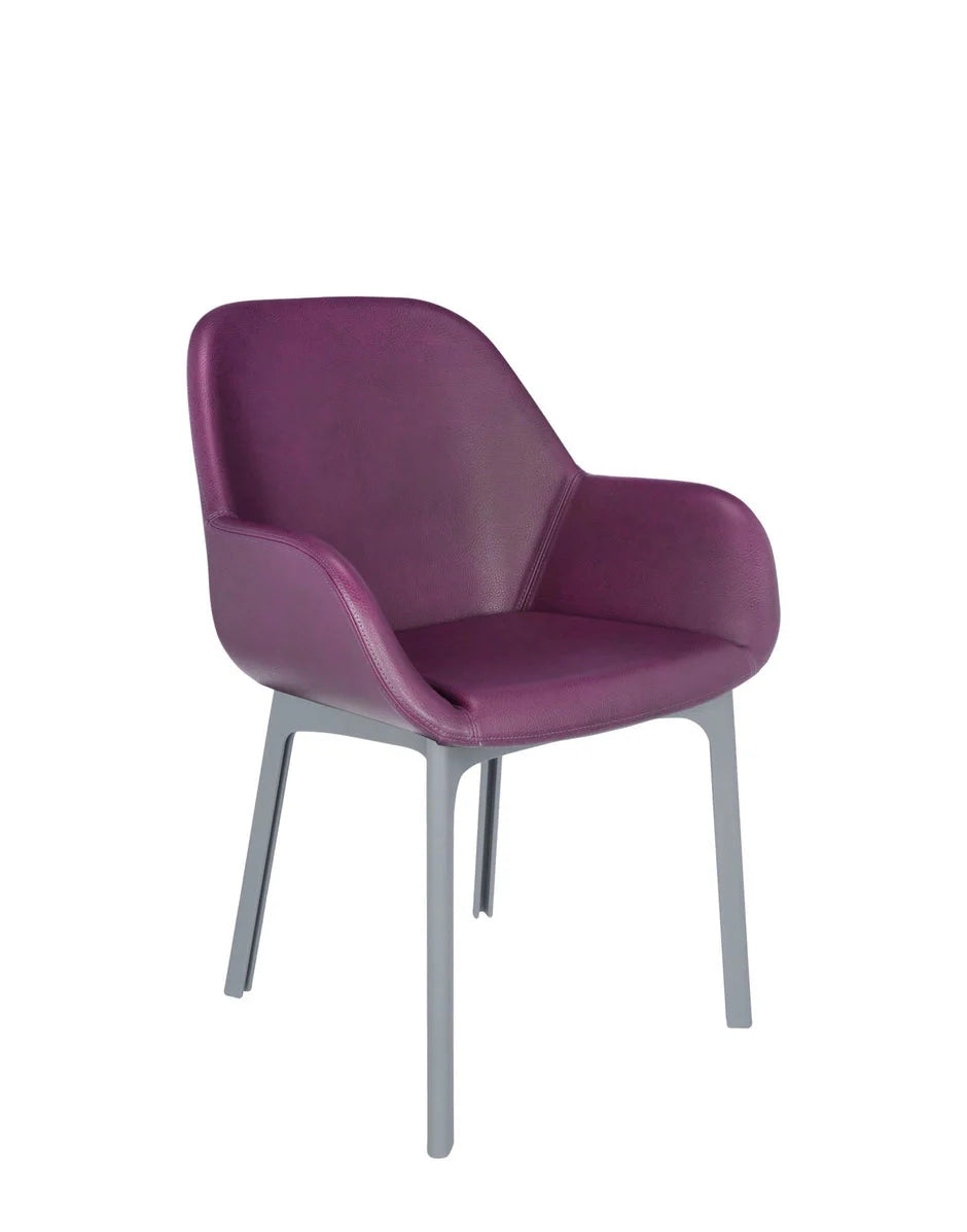 [product_category]-Kartell Clap Pvc Armchair, Grey/Plum-Kartell-8058967203479-04183GP-KAR-2