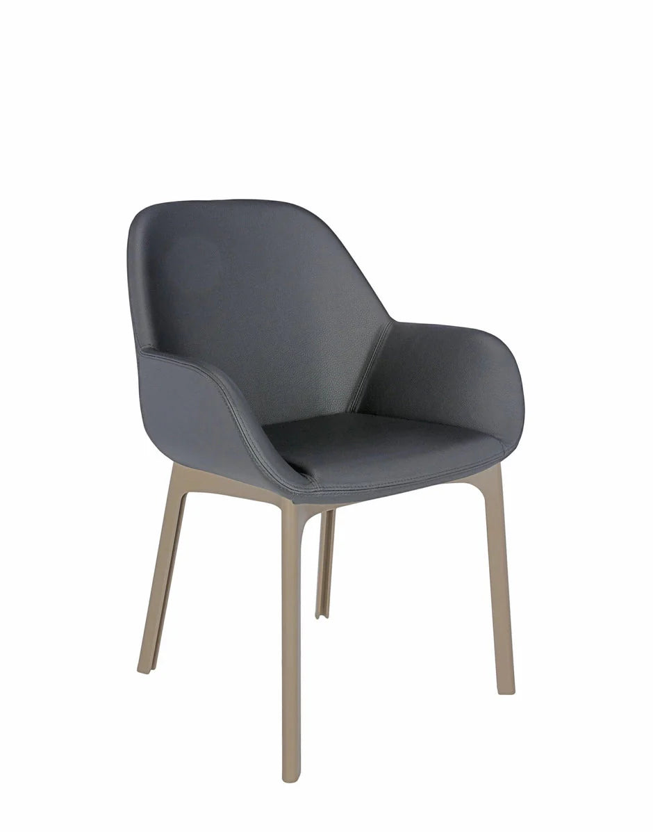 [product_category]-Kartell Clap Pvc Armchair, Taupe/Dark Grey-Kartell-8058967203318-04183TG-KAR-2