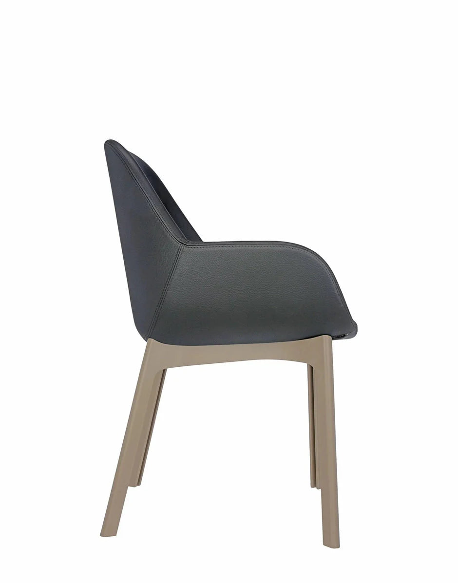 [product_category]-Kartell Clap Pvc Armchair, Taupe/Dark Grey-Kartell-8058967203318-04183TG-KAR-3
